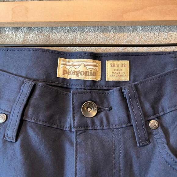 Patagonia Mens Performance Twill Straight Jeans Navy Blue Organic Cotton 28 X 32 - Picture 4 of 7